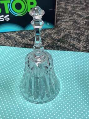 Vintage Zajecar Lead Crystal Hand Bell Made in Yugoslavia